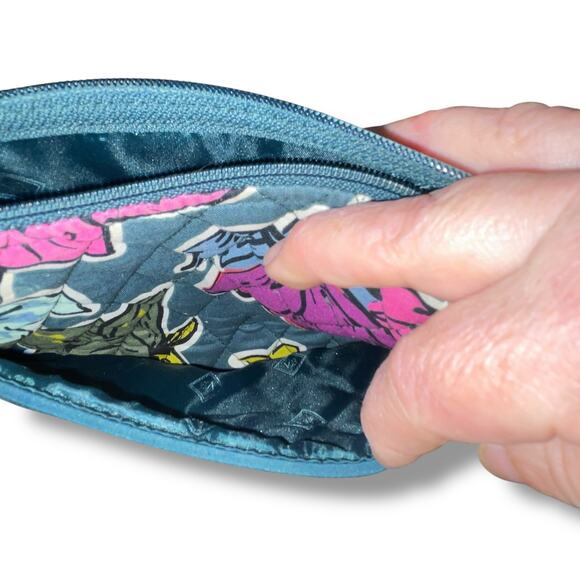 Vera Bradley Crossbody Purse Falling Flowers Leaves Full Zip Pocket Quilted Bag - Picture 12 of 14